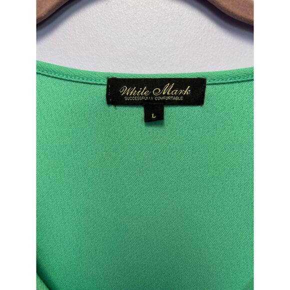 White Mark Fit and Flare-Large-Skater Dress- Mint Green - Picture 2 of 3